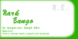 mark bango business card